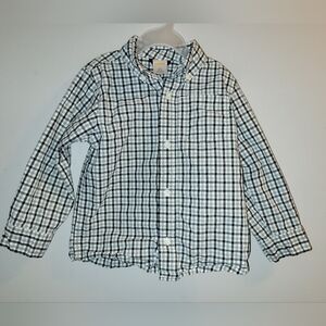 🎄Vintage Gymboree Joyful Holiday Boys 3T  Black Gray Checked Button Down Shirt
